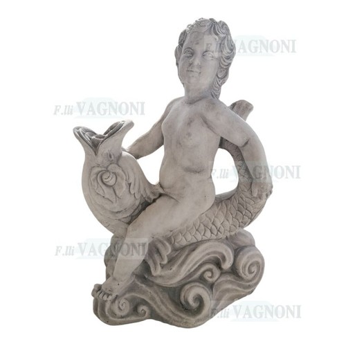 Statua putto con - , cemento