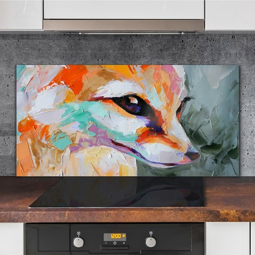 Painting abstract animal fox - painting,