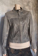 Suomy Giubbino Pelle Giacca Donna M Woman Casual Leather Jacket Vintage