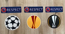 toppa Patch Respect Calcio Champions Maglia Europa League Coppia Termoapplicabil