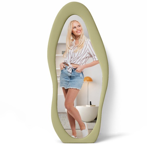Specchio grande ondulato con - specchio,