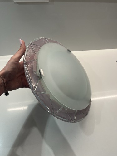 Plafoniera vetro lilla - vetro, 32cm