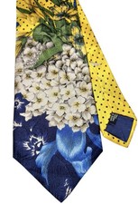 Kenzo Luxury Vintage Tie Silk 100% Floral Print 9,5 Cm Wide Perfect Rare Piece 