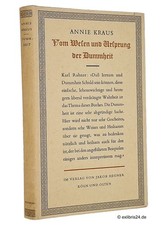 Annie Kraus: Dall'essenza e