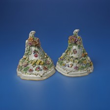 Coppia di mensole/staffe da parete vintage rococò dorate Dresda metà XX secolo 