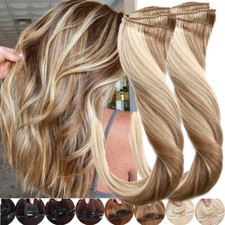 Thick Double Weft Clip In Real