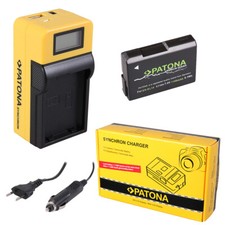 Batteria Patona + caricabatteria Synchron LCD USB per Nikon Coolpix P7700,P7100