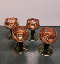 4 Calici Bicchieri Da Vino Roemer Germany Dorato vecchio bicchiere da vino vinta