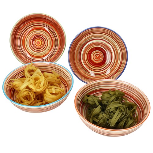 Set piatti pasta righe - set,