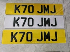 Targa Reg Privata K70 JMJ su ritenzione K70JMJ con 3 targhe JAMES
