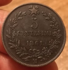 Moneta 5 Centesimi 1861