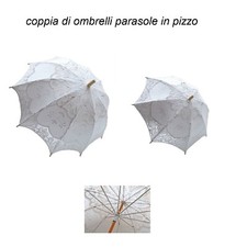 2 ombrello sposa bianco in