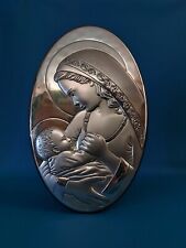 BELTRAMI ARGENTERIA ANCONA MATERNITA' BASSORILIEVO GIGANTE LAMINATO ARGENTO 925