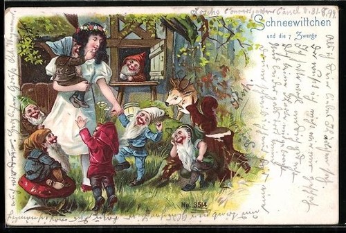 Litografia biancaneve 7 - litografia,