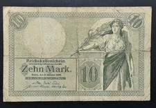 GERMANIA BANCONOTA DA 10 MARCHI BERLINO 1906 CIRCOLATA