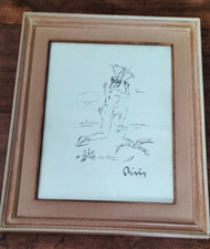 Filippo De Pisis L'Arciere Stampa Litografia su Carta con Firma in Cornice