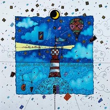 Nella Quiete del Mare Silente Andrea Agostini SERIGRAFIA Tiratura Limitata 40x40