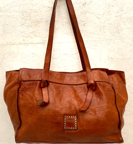 Borsa grande pelle vintage - "borsa,