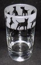 Nuovo ""BULL TERRIER INGLESE"" vetro highball inciso a mano con confezione regalo - perfetto!