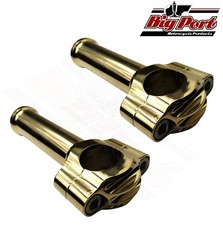 Manubrio moto 1" rialzato ottone massiccio Bobber Chopper personalizzato Harley