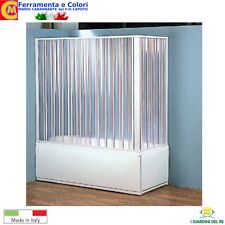 Parete Vasca Soffietto BOX Apertura Reversibile 2 Lati 170/140 x h 150 ITALIA