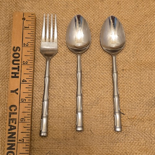 Set posate vintage bambù - set,