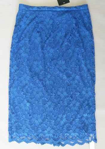 Maxi gonna donna blu pizzo - gonna,