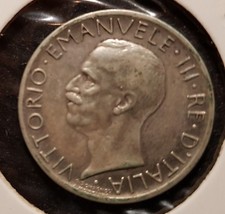 G74a- 5 lire 1927 aquilino Vittorio Emanuele III argento