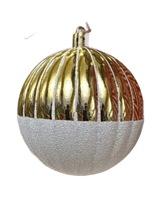 Palla 8cm oro bianca due - bianca,