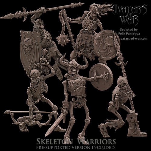 Miniature skeleton warriors - miniature,