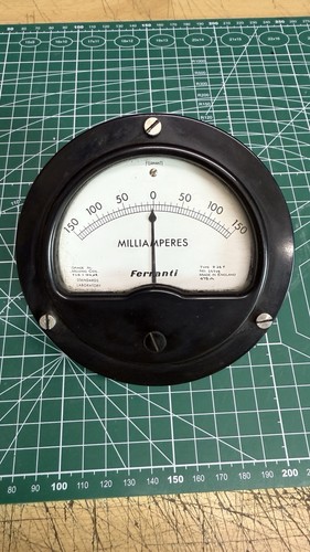 Vintage ferranti micro ammeter - ferranti,