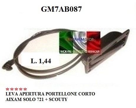 Leva apertura portellone corto - leva,