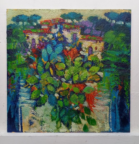 Dipinto quadro paesaggio - dipinto, fiori