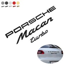 Per PORSCHE Macan Turbo Lettere Distintivo Posteriore Emblema Look Deck Coperchio