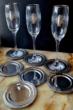 "Servizio Classico Italiano" - Set di sottobicchieri vintage per calici,anni '60