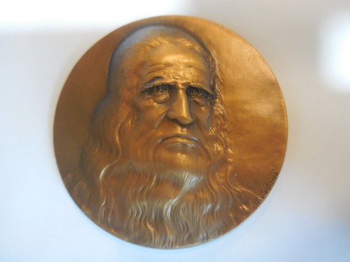 Medaglia centenario leonardo - medaglia,