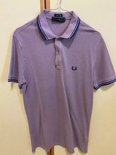 POLO FRED PERRY UOMO, TG. S SLIM FIT,COLORE VIOLA CHIARO, CONDIZIONI MOLTO BUONE