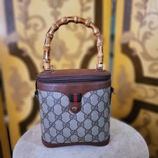 GUCCI custodia fotocamera vintage borsa personalizzata su misura con manico bambù RESTAURATA