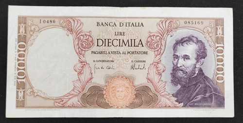 10000 lire michelangelo - 10000,
