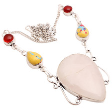 Quarzo Rosa Gemma Collana