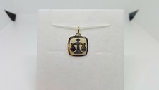CIONDOLO MEDAGLIA SEGNO ZODIACALE BILANCIA IN ORO GIALLO 18KT 750 1,05 GRAMMI