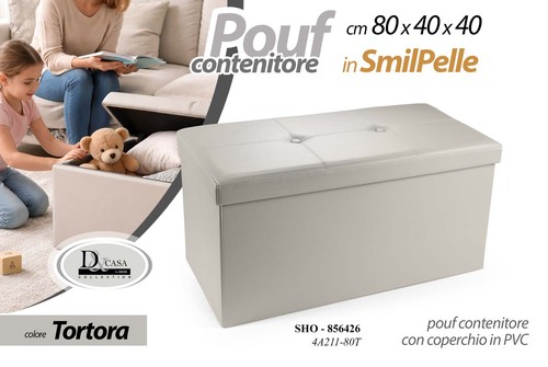 Pouf contenitore poggiapiedi - pouf,
