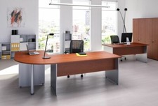 Scrivania operativa Ufficio angolare colore ciliegio /alluminio