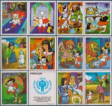 Paraguay 1982 Gatto con gli stivali fiabe racconti popolari gatti libri IYC/Bambino MNH/3