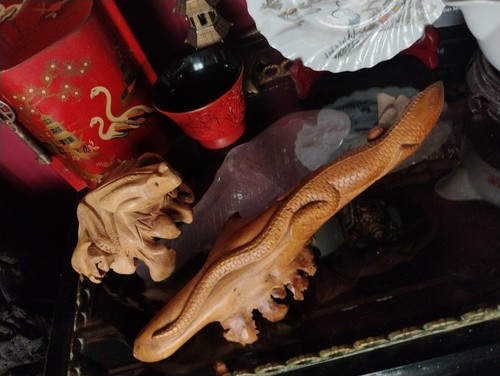 Scultura vintage iguana - , in
