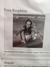 AUTOGRAFO VERA KREPKINS