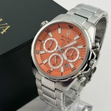 Orologio Uomo Bulova Marine Star 96B395 Quarzo Quadrante Arancione Acciaio Inox 43MM
