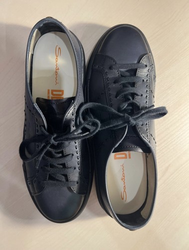 Sneakers santoni blu pelle - blu,