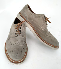 Scarpe Eleventy uomo stile inglese camoscio lacci suola gomma Vibram tortora-65C