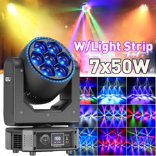 7x50W LED RGBW Bee Eye Beam+WASH Zoom Moving Head DJ Light DMX512 Stage Lighting